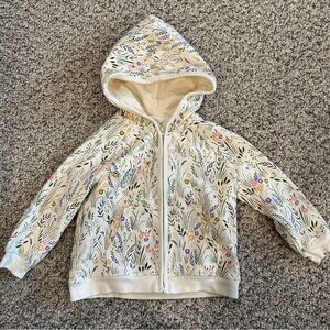 Angel Dear Cream Floral Hoodie Sweatshirt